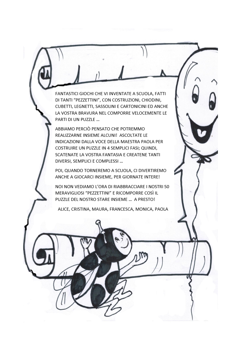 immagine con testo messaggio ai bambini